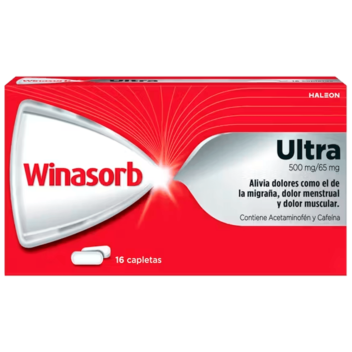 Analgésico y Antipirético Winasorb Ultra (Caja de 16 Cápsulas)