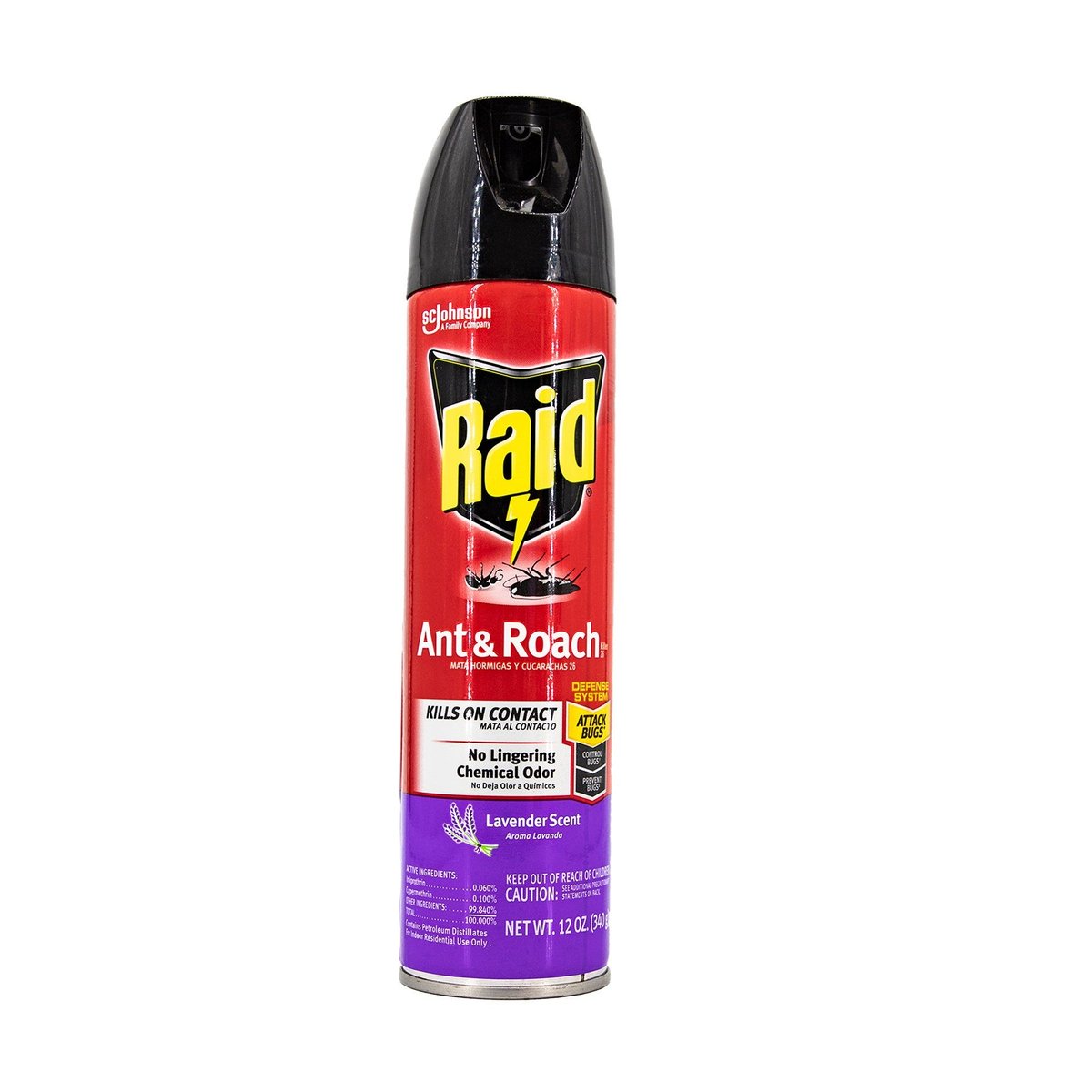 Insecticida Raid Ant & Roach Esencia De Lavanda 12 OZ