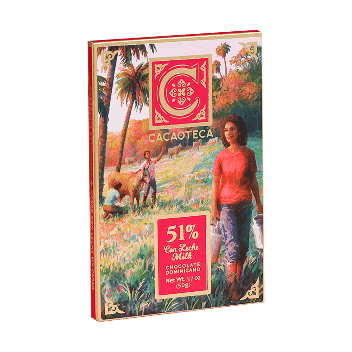 Chocolate Con Leche Dominicano Cacaoteca 51% Cacao 50 g