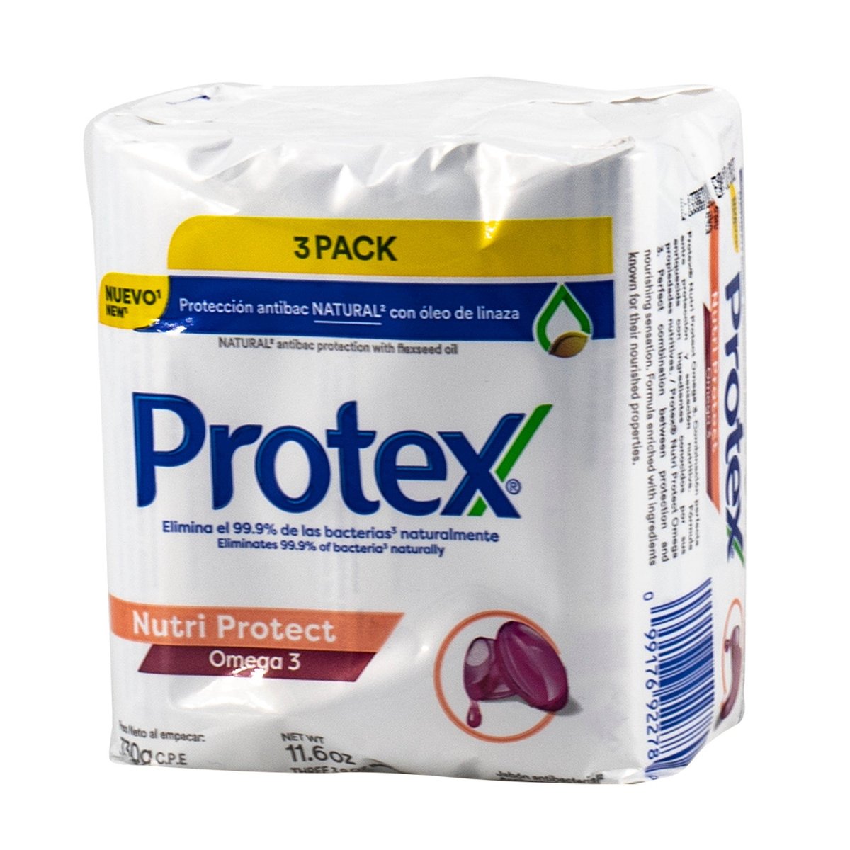 Jabón En Barra Protex Omega 3 3 Pack 110 g