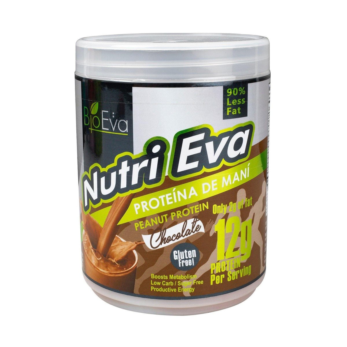 Proteína de Maní Nutri Eva Sabor Chocolate BioEva - 330 g