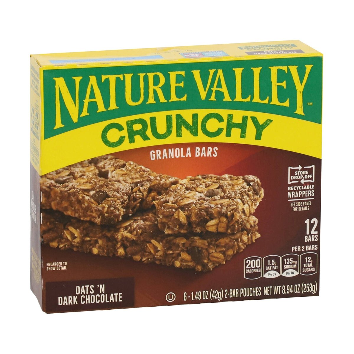 Barras De Granola Nature Valley con Avena y Chocolate 12 Unidades