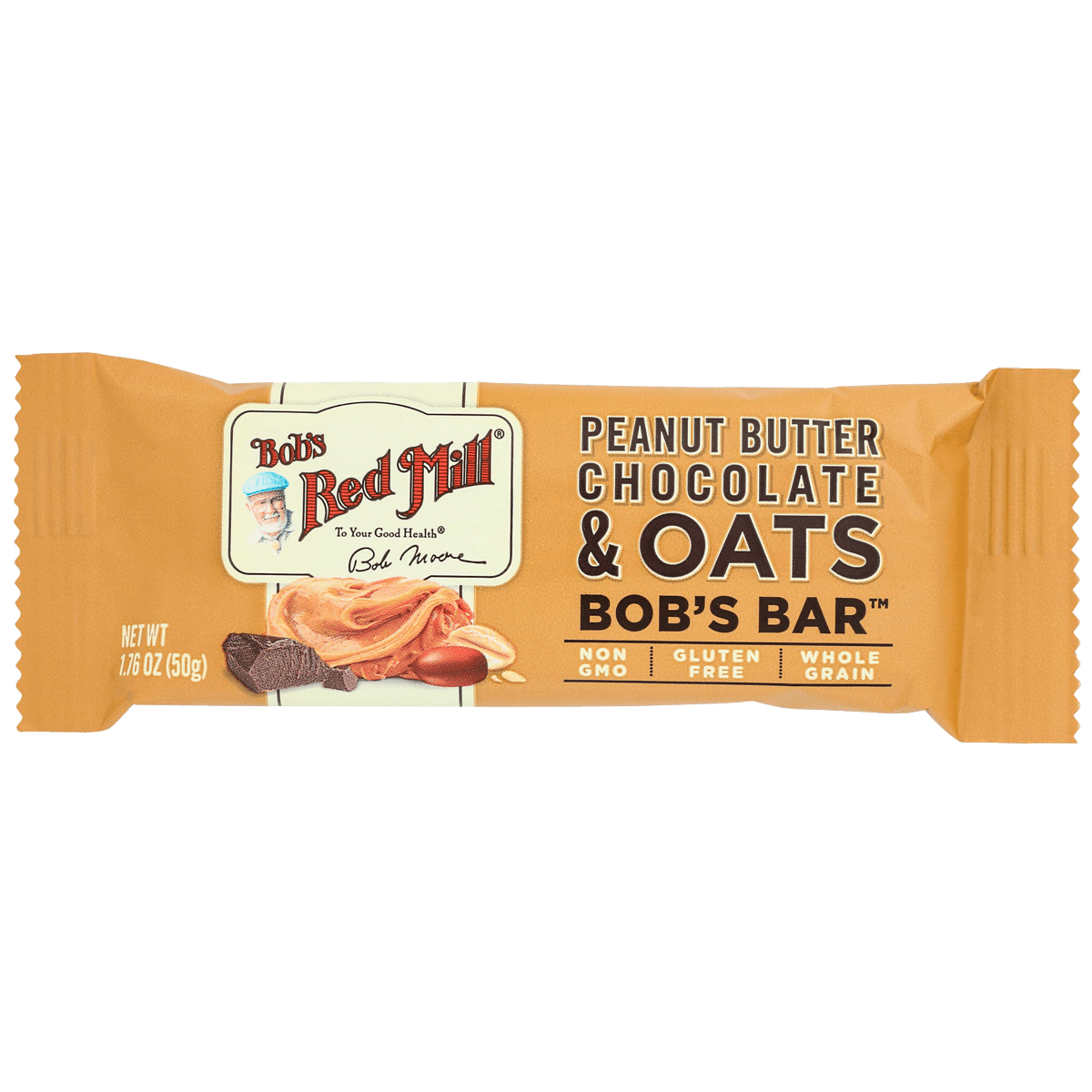 Barra de Proteína Bob's Red Mill de Avena, Mantequilla de Maní y Chocolate 50 g