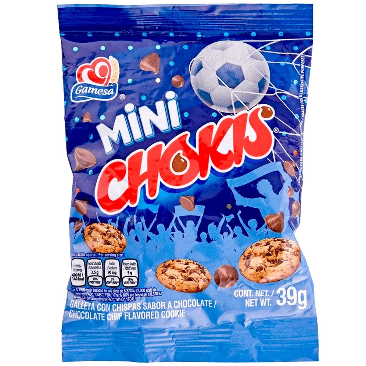 Galletas Mini Chokis con Chispas de Chocolate 43 g