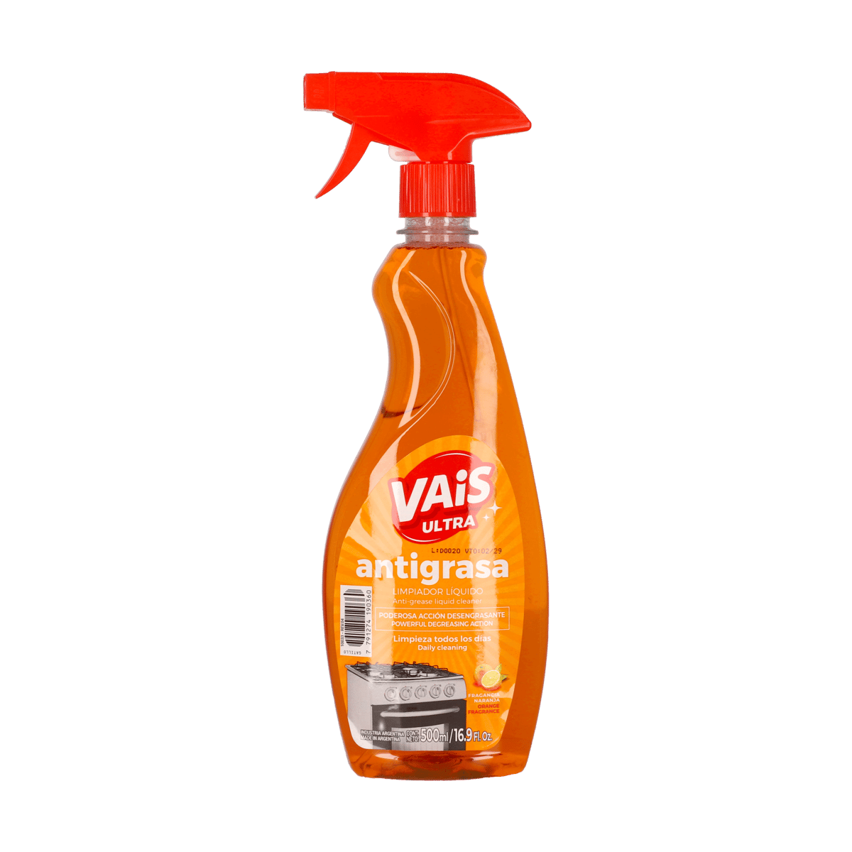 Limpiador Liquido Antigrasa Vais 500 ml 