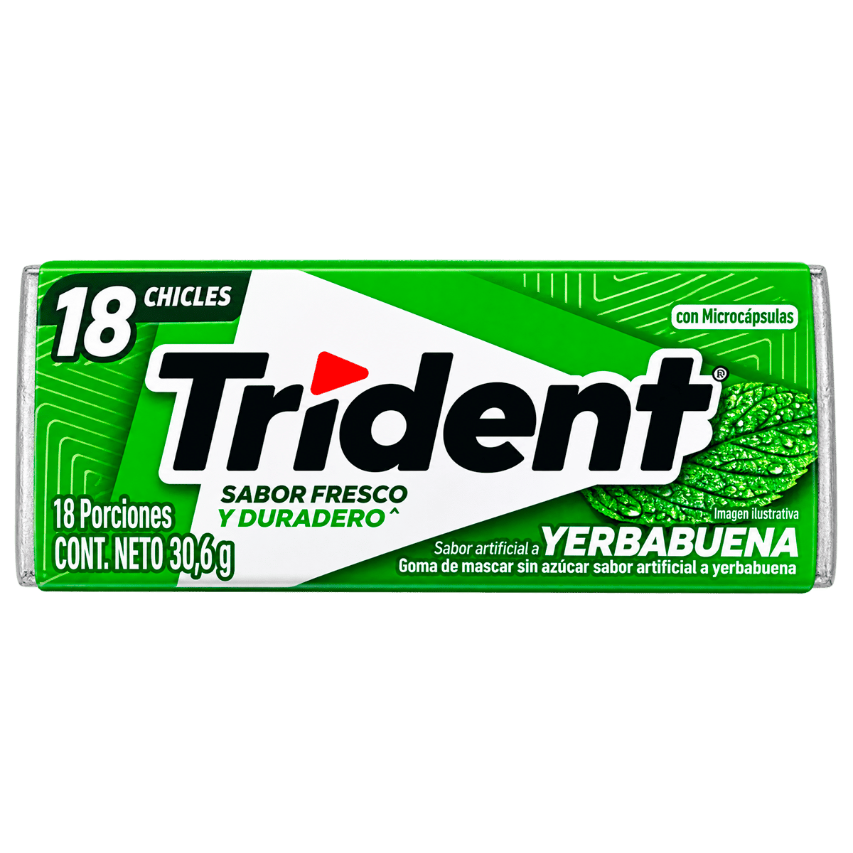 Chicles Trident Value Pack Sabor Yerbabuena (Caja de 18 Unidades)