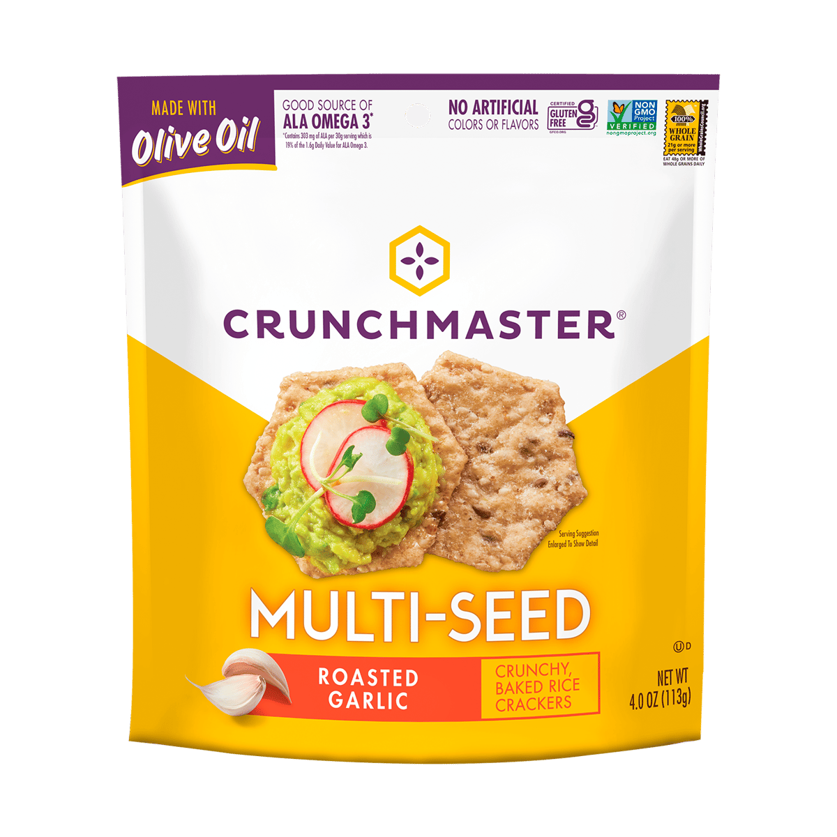 Galletas Crunchmaster De Ajo 4 oz