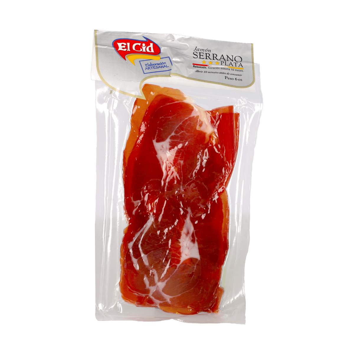 Jamón Serrano Plata Rebanado El Cid 6 oz