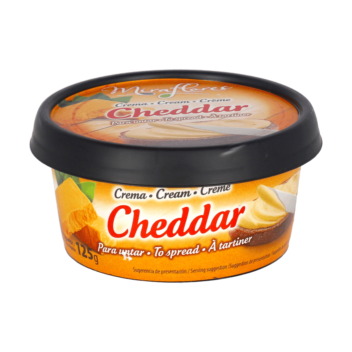 Crema De Queso Cheddar Miraflores 125 g