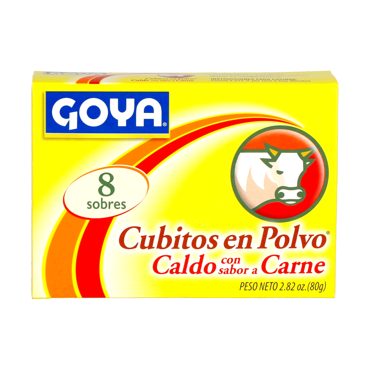 Cubitos en Polvo Caldo con sabor a Carne Goya 