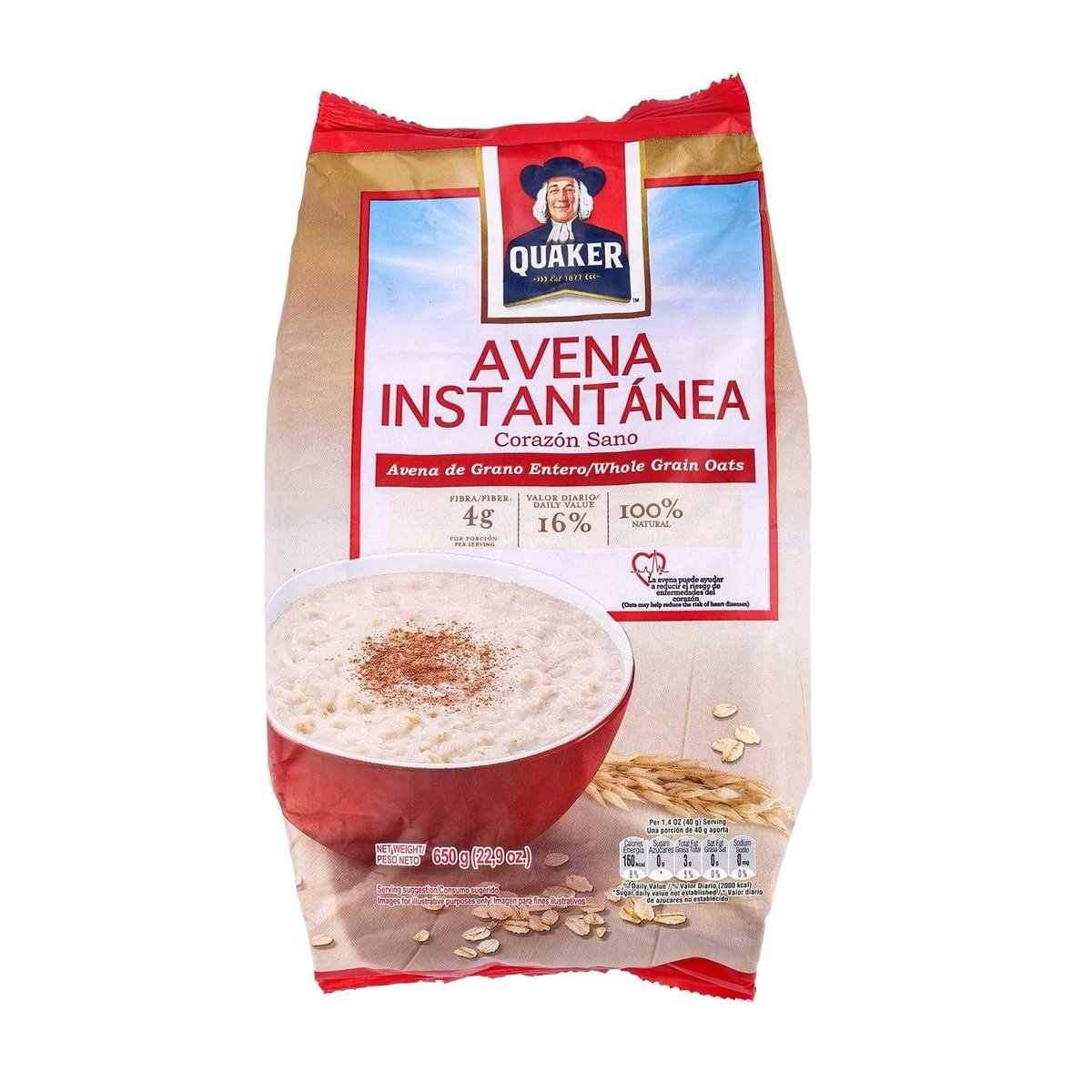 Avena Instantánea Quaker Corazón Sano 650 g