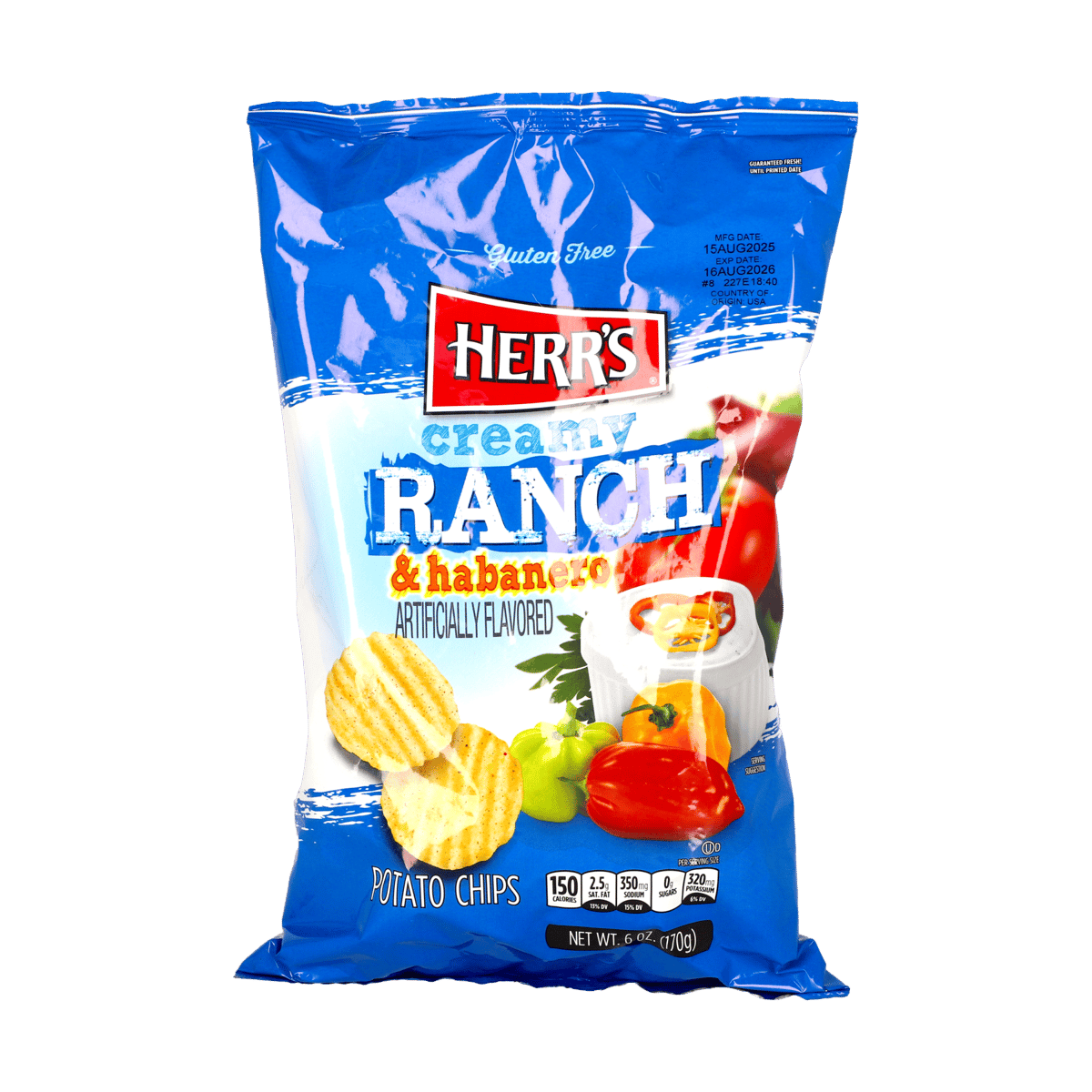 Papitas Creamy Ranch & Habanero 6 oz 