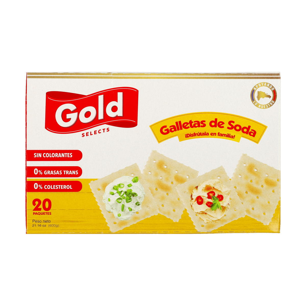 Galletas de Soda Gold 20 Paquetes