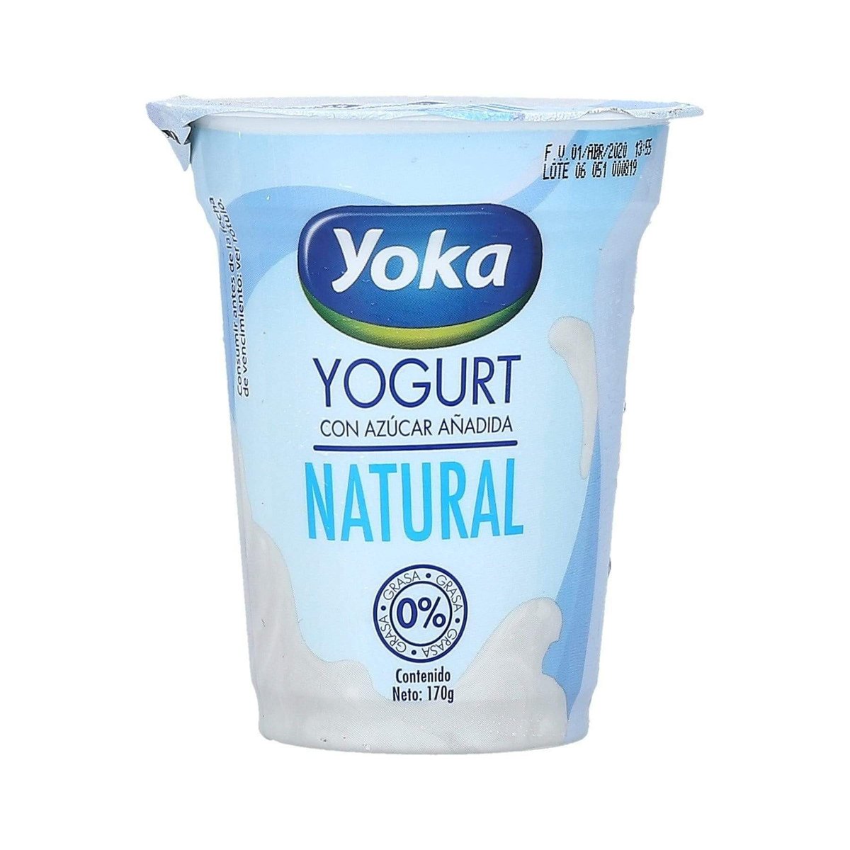 Yogurt Natural Yoka Sin Grasa 6 Oz