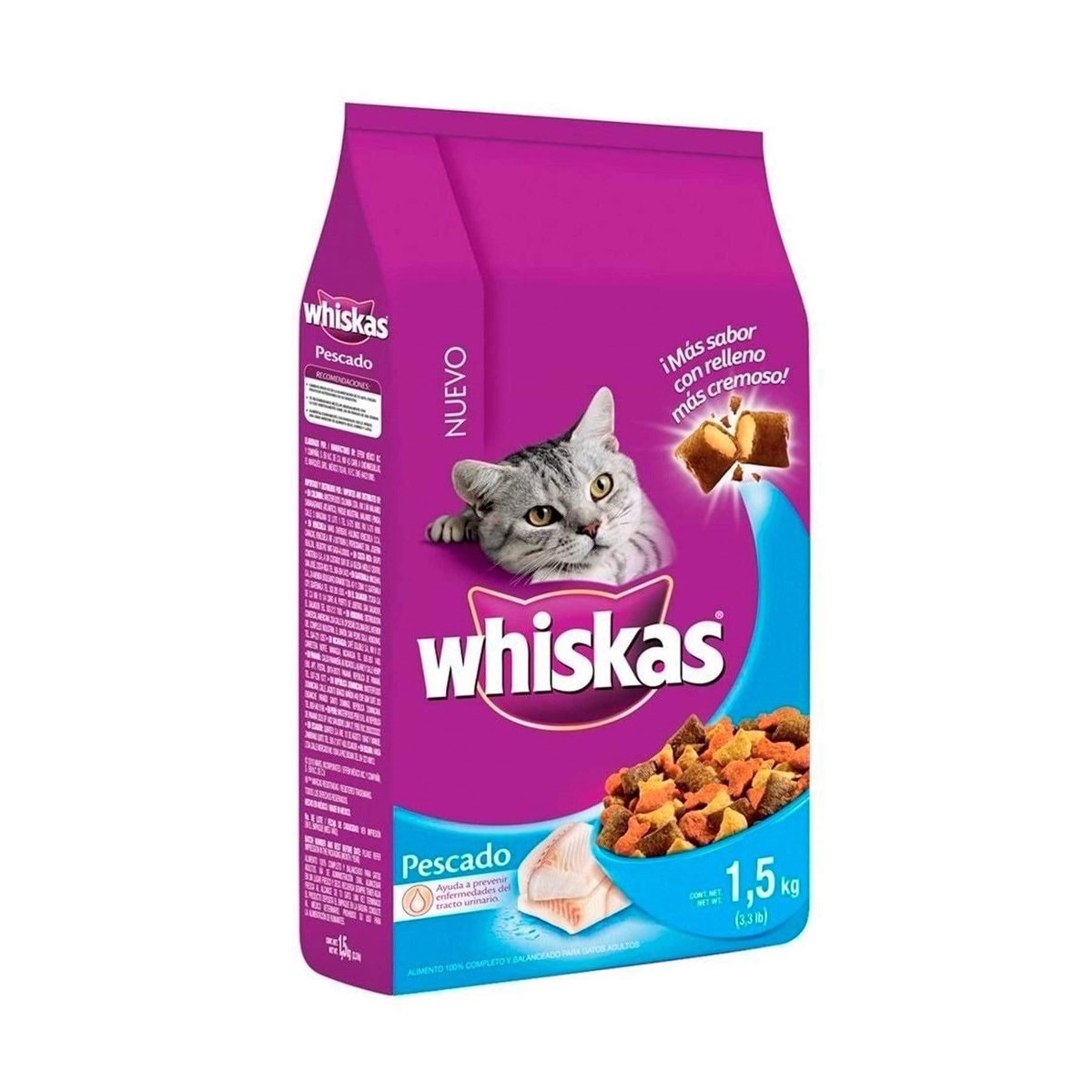 Alimento para Gatos Whiskas Sabor Pescado 1.5 kg