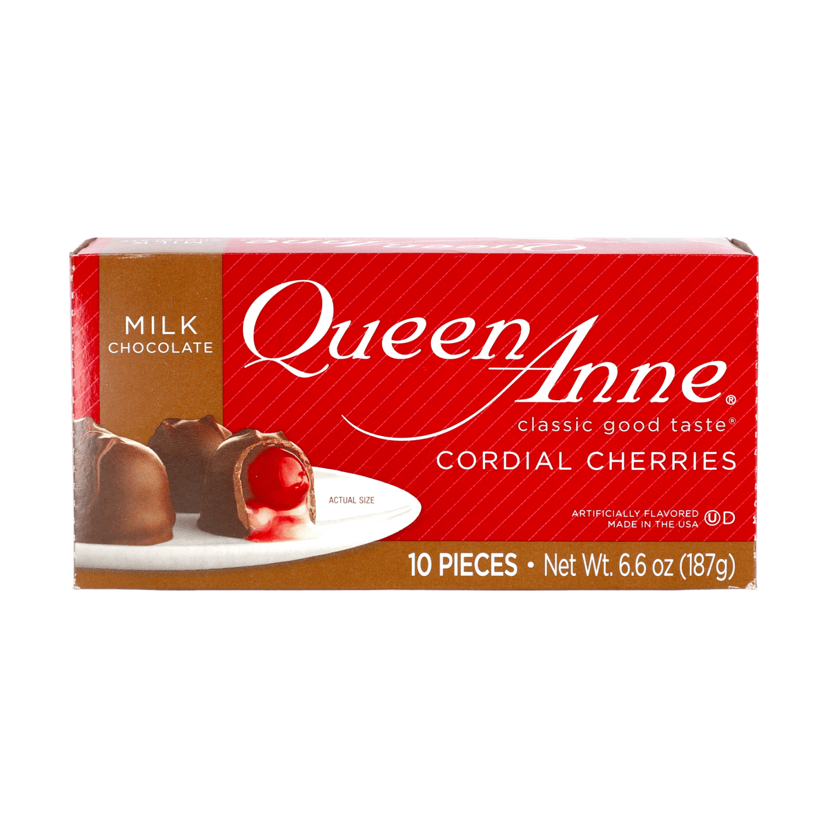 Cerezas Cordial  Cubiertas de Chocolate con Leche 10 Piezas 