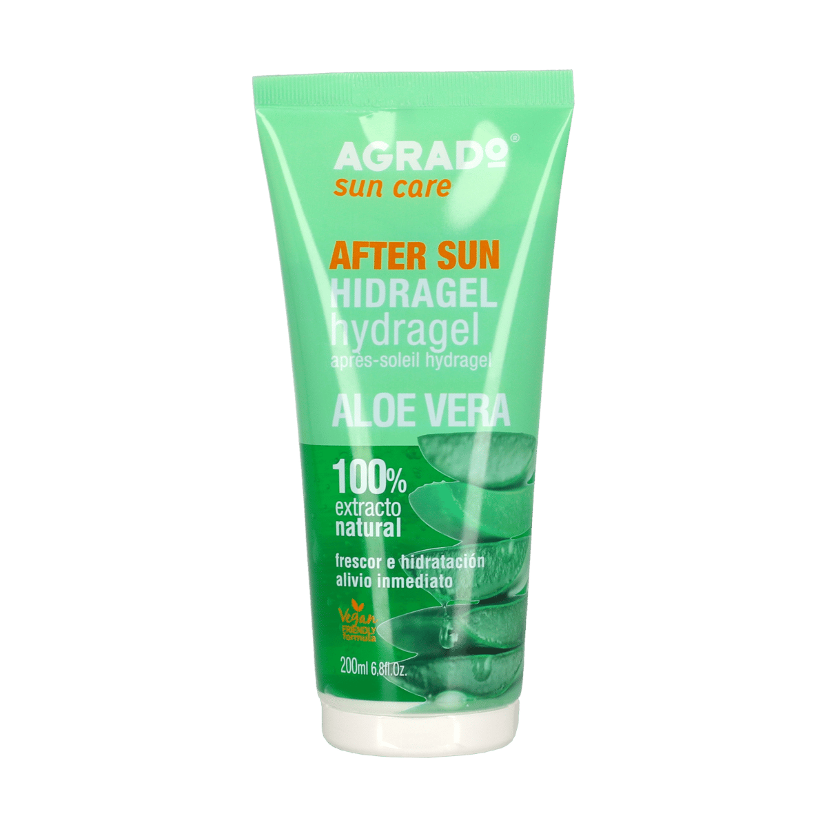 Gel Hidrante De Aloe Vera 100% Extracto Natural AGRADO 200 ml