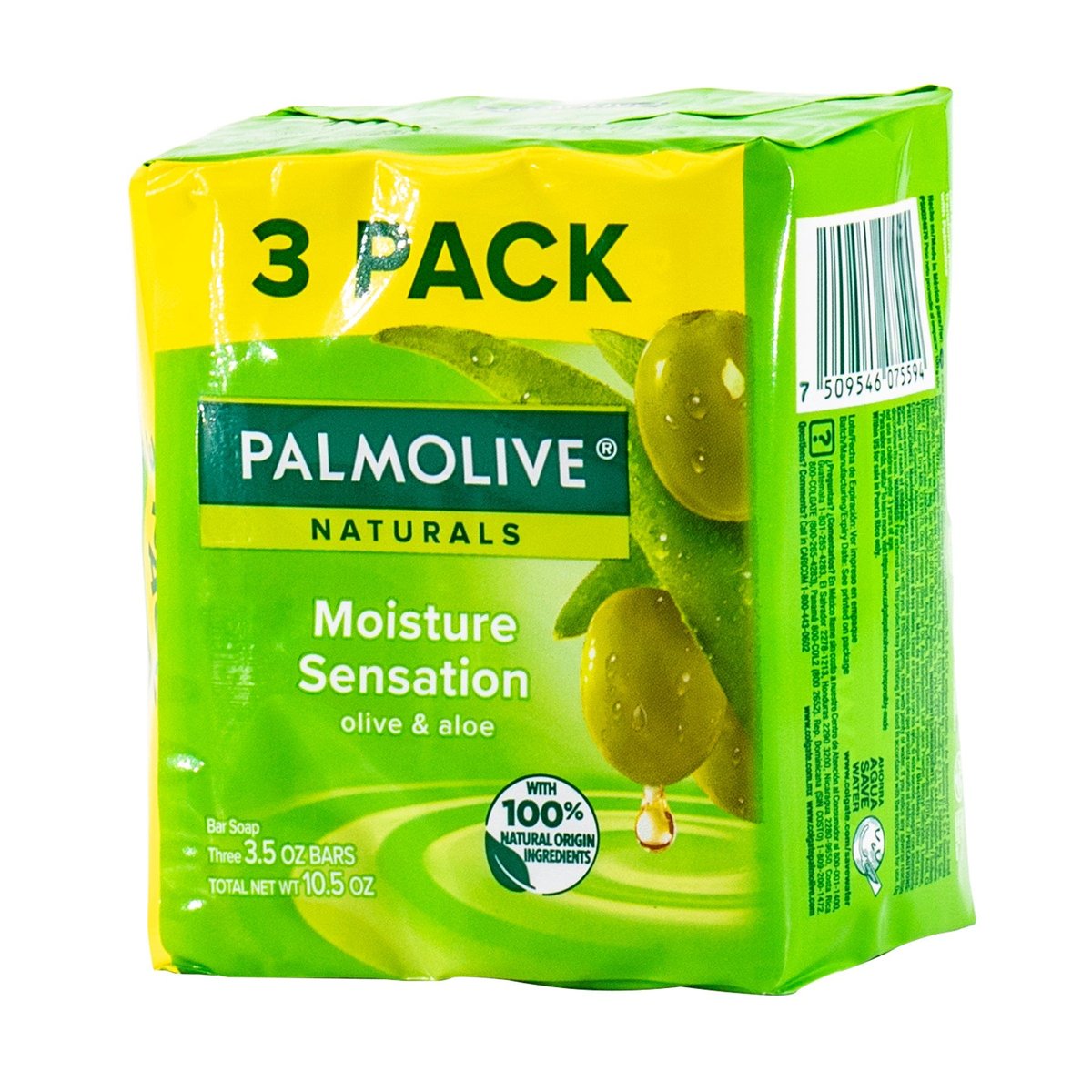 Jabón En Barra Palmolive Aloe Vera 3 Pack 110 g
