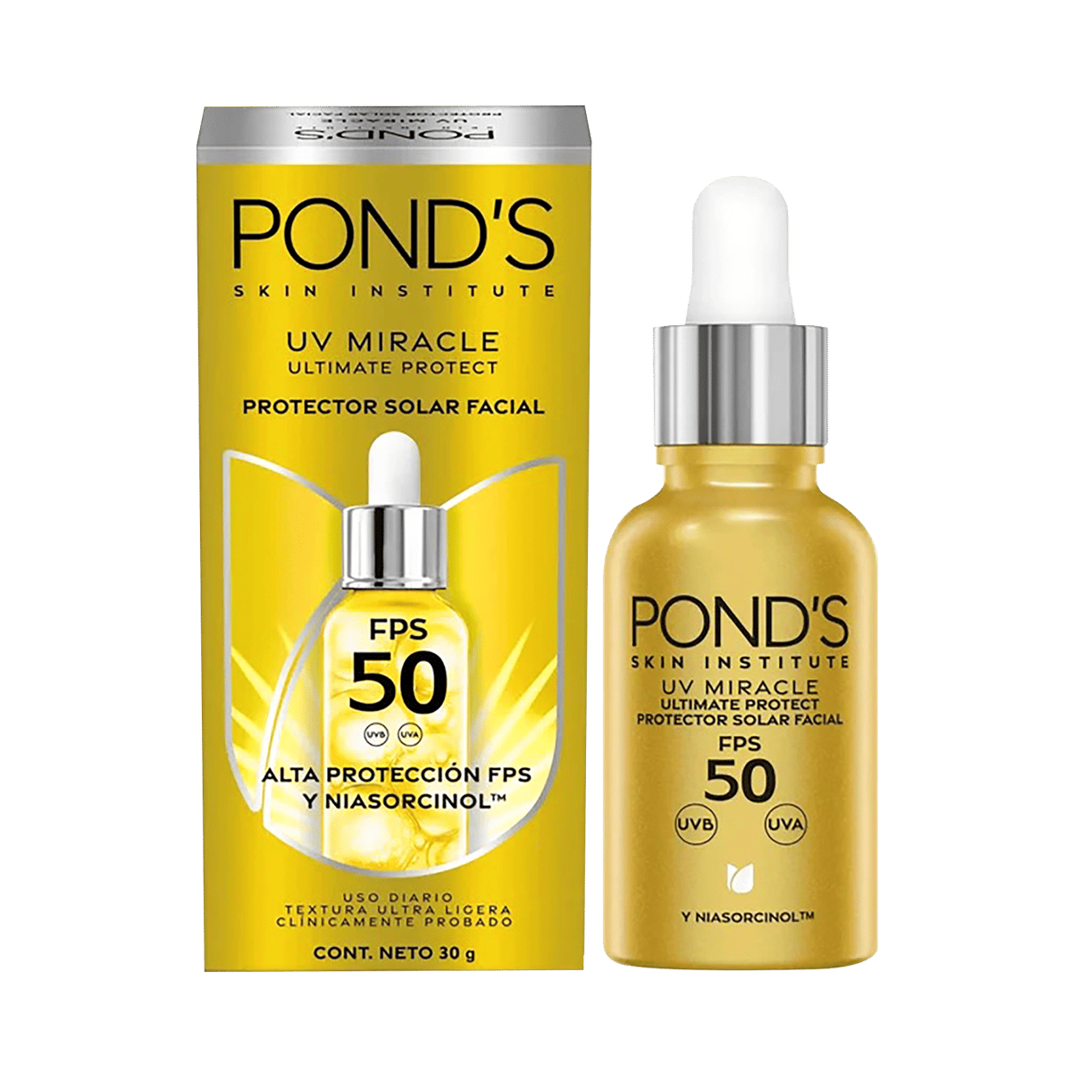 Protector Solar Facial De SPF 50 Pond’s Sun Miracle Serum Bright 30 g