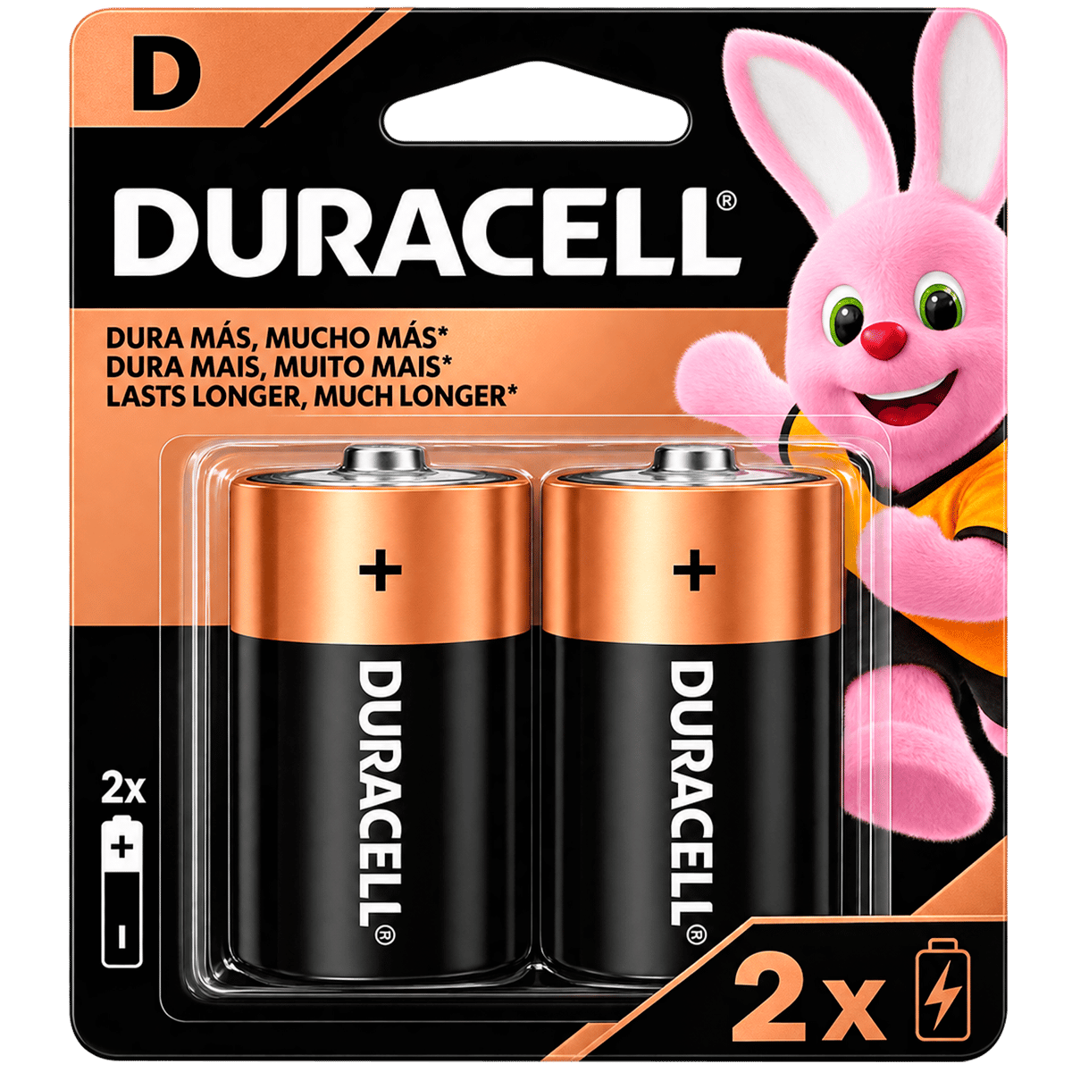 Baterías Alcalinas Duracell Tipo D 2 Unidades