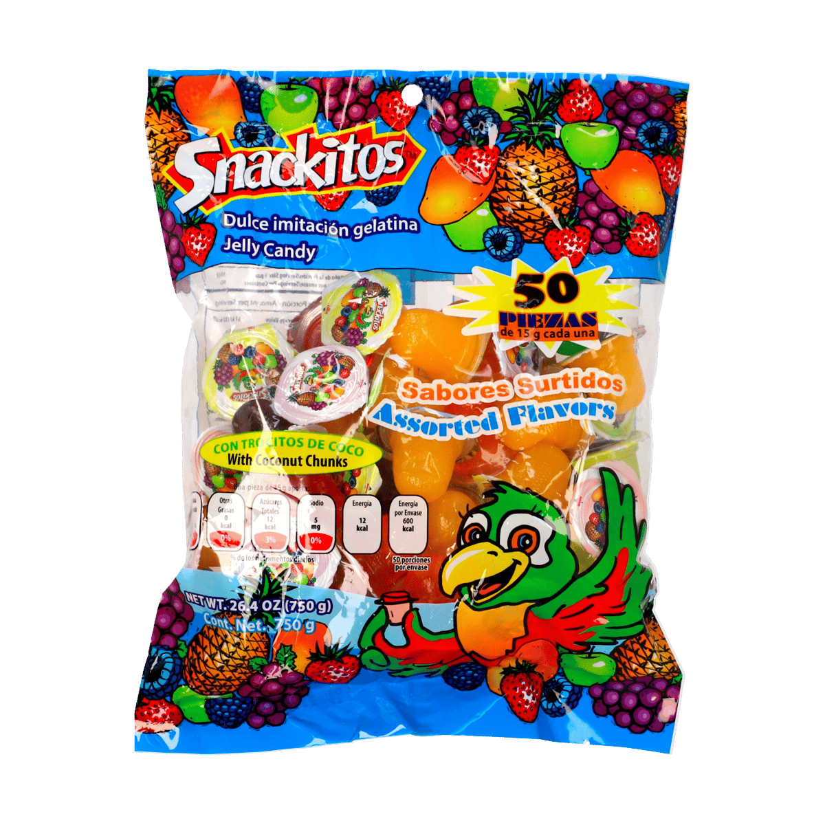 Mini Gelatinas Snackitos Sabores Surtidos 50 uds