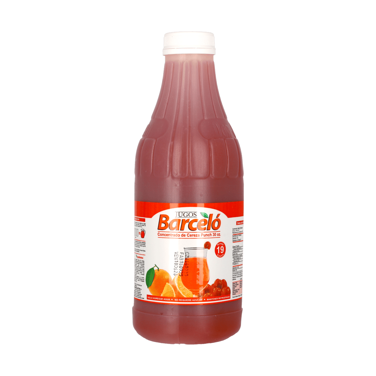 Jugo Concentrado De Cereza Punch 30 oz Jugos Barceló