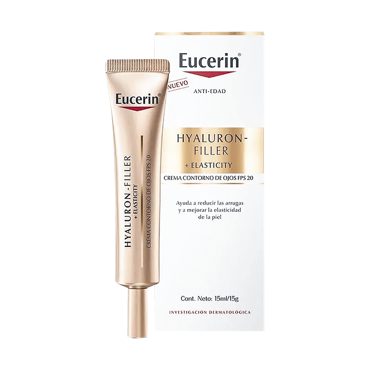 Contorno De Ojos Eucerin Hyaluron-Filler + Elasticity SPF 15 Antiedad