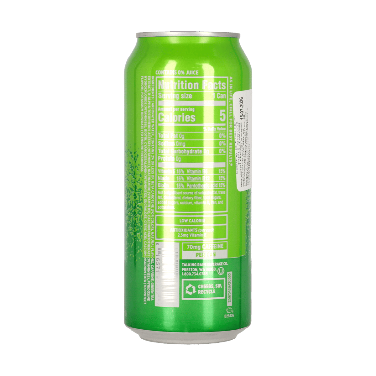 Agua saborizada Sparkling Ice + Cafeína-Cítric twist 473ml