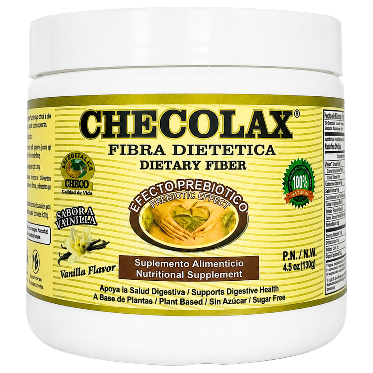 Suplemento de Fibra Checolax Sabor Vainilla 130 g