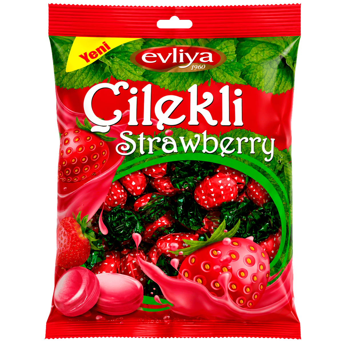 Caramelos Duros de Fresa Evliya Çilekli 350 g