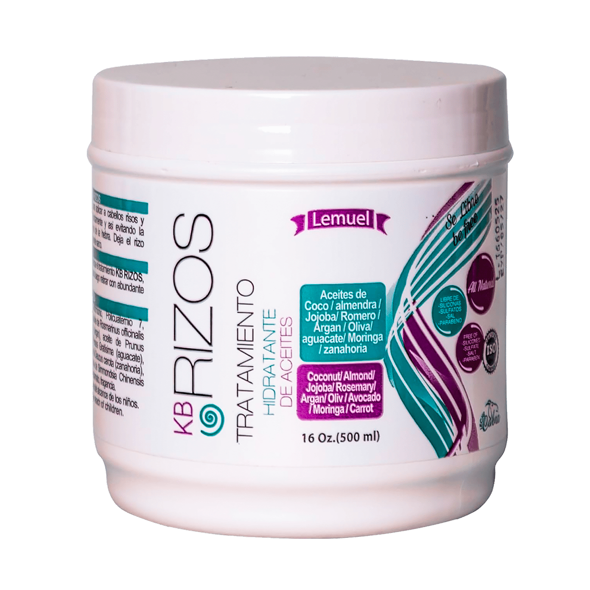Tratamiento Capilar Lemuel KB Rizos Hidratante con Aceites Naturales 16 oz