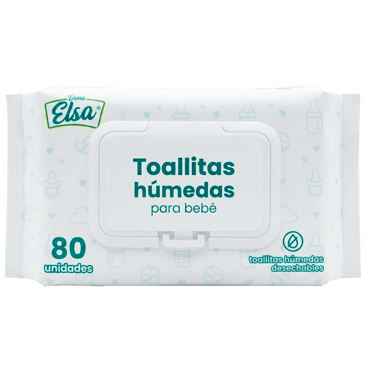 Toallitas Húmedas para Bebé Doña Elsa 80 Unidades