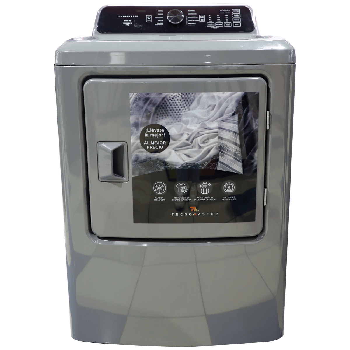 Secadora a Gas Tecnomaster 21 kg con Secado Avanzado Gris TEMIGCS-21S
