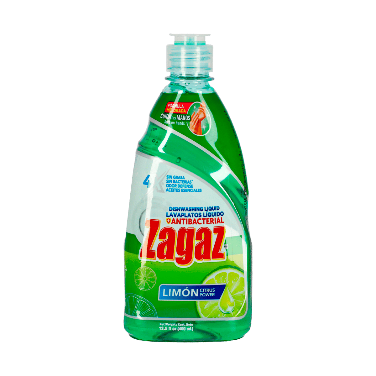 Lavaplatos Líquido Zagaz Limón 12 × 400 ml