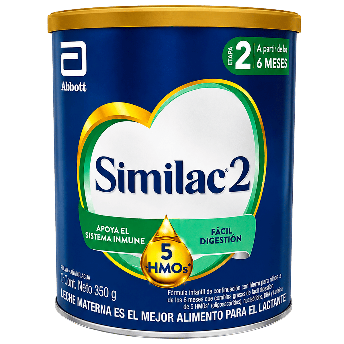 Fórmula Infantil Similac 2 con 5 HMO a Partir de 6 Meses 350 g