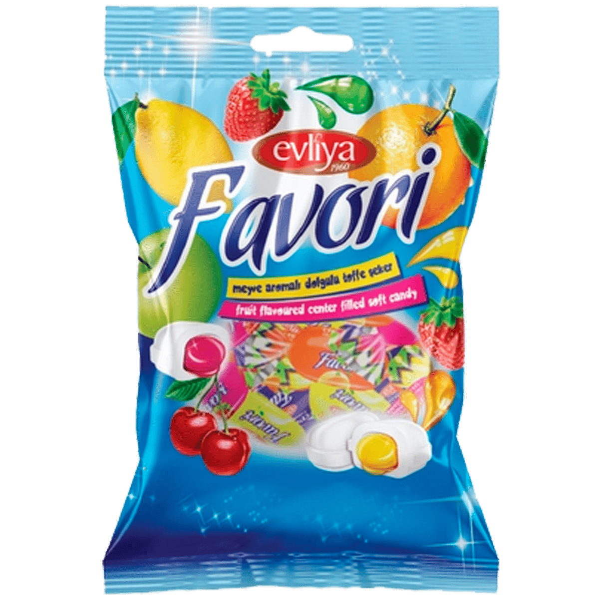 Caramelos Rellenos Sabor Frutas Evliya Favori 350 g