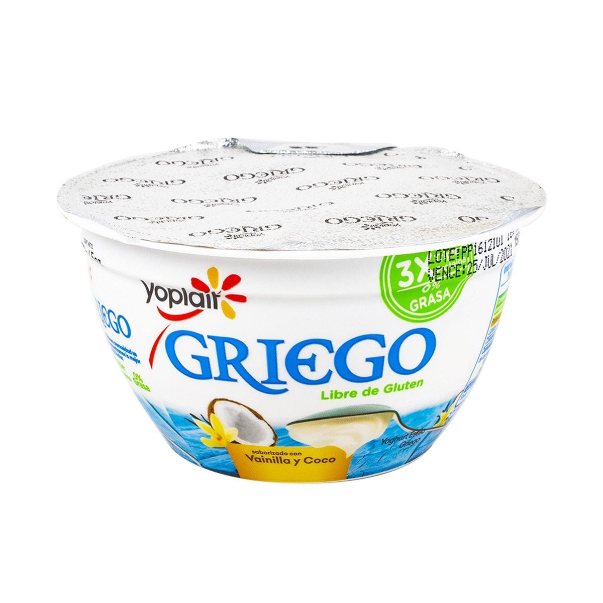 Yogurt Griego Vainilla & Coco Yoplait Sin Grasa 5 Oz