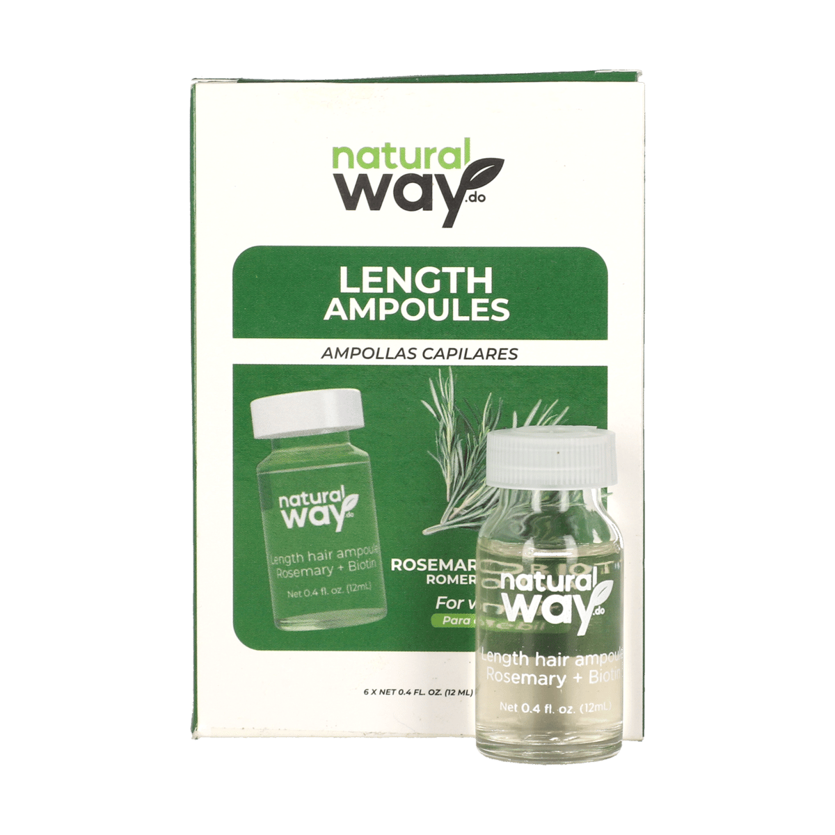 Ampollas Capilares De Romero Y Biotina Natural Way 6 uds