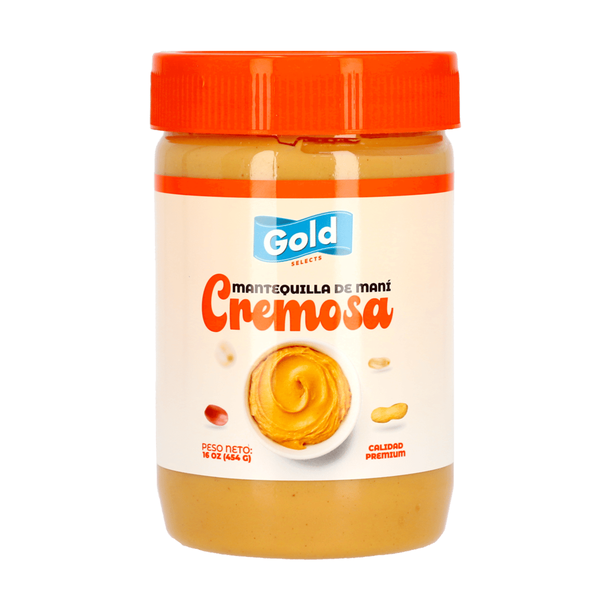 Gold Mantequilla De Mani Cremosa 16oz 