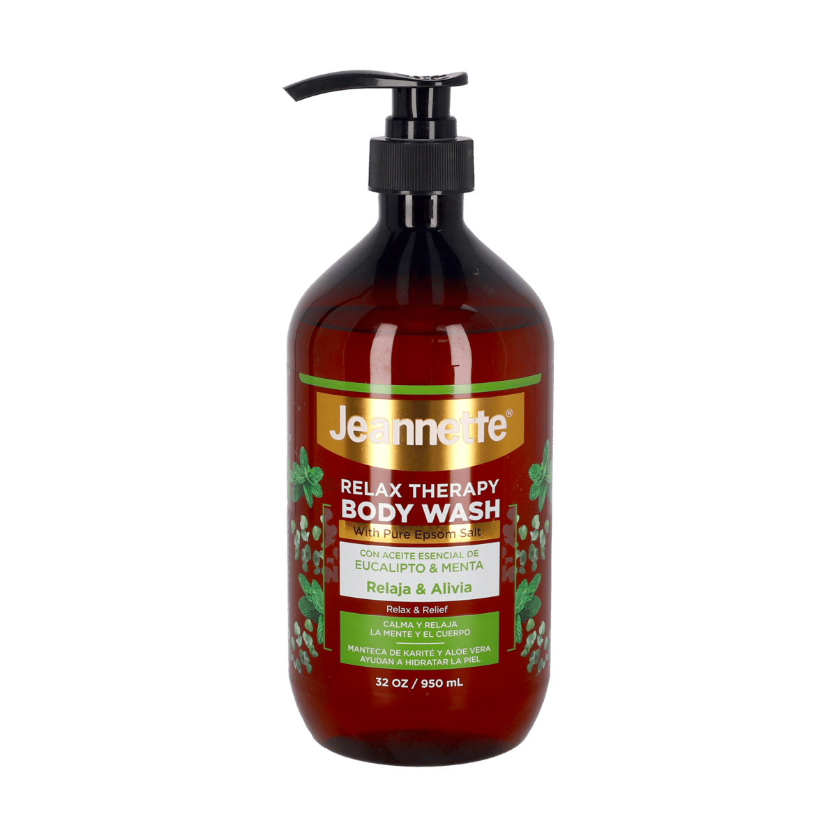 Gel De Baño Con Aceite De Eucalipto Y Menta Jeannette 32 oz 