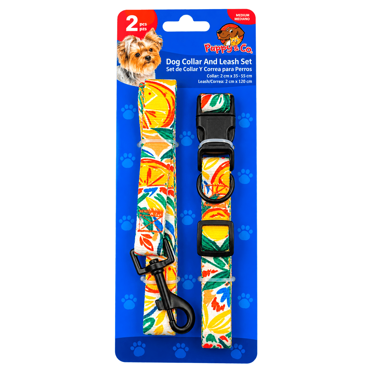 Set de Collar y Correa para Perro Puppy & Co. Talla Mediana (2 Piezas)
