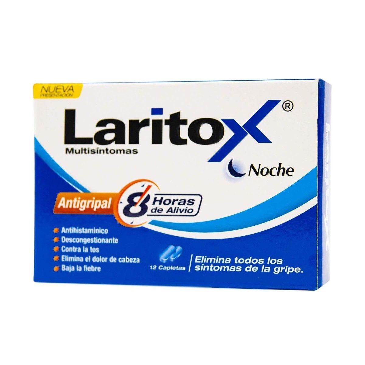 Antigripal Multisíntomas Laritox Noche 12 Capletas