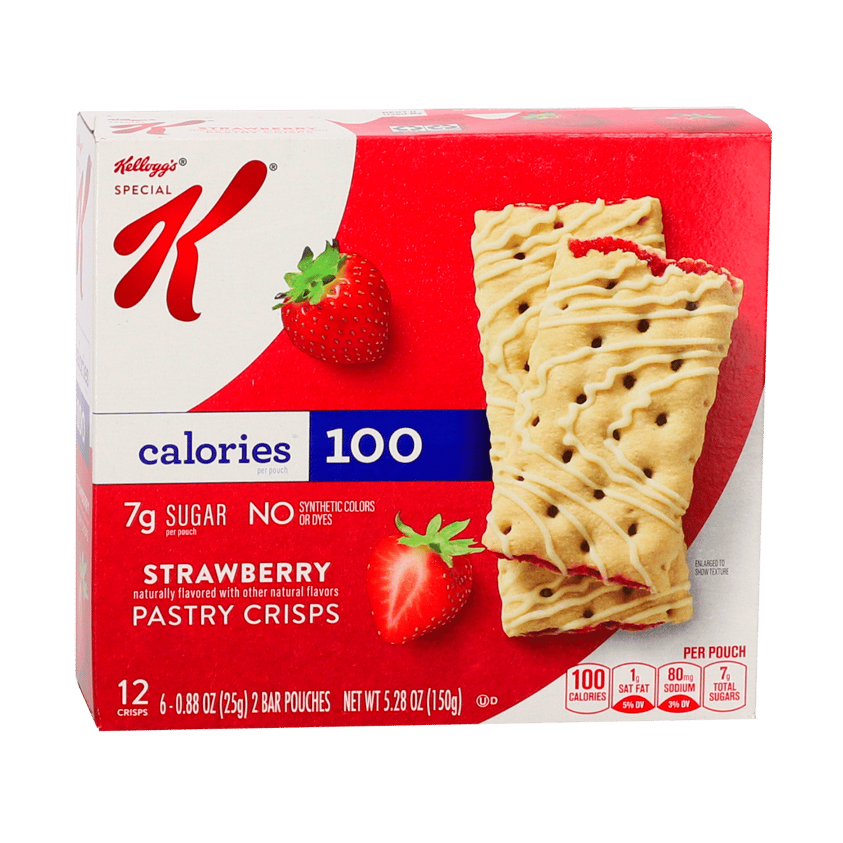 Pastelitos Crujientes de Fresa Special K de Kellogg's 12 Unidades 