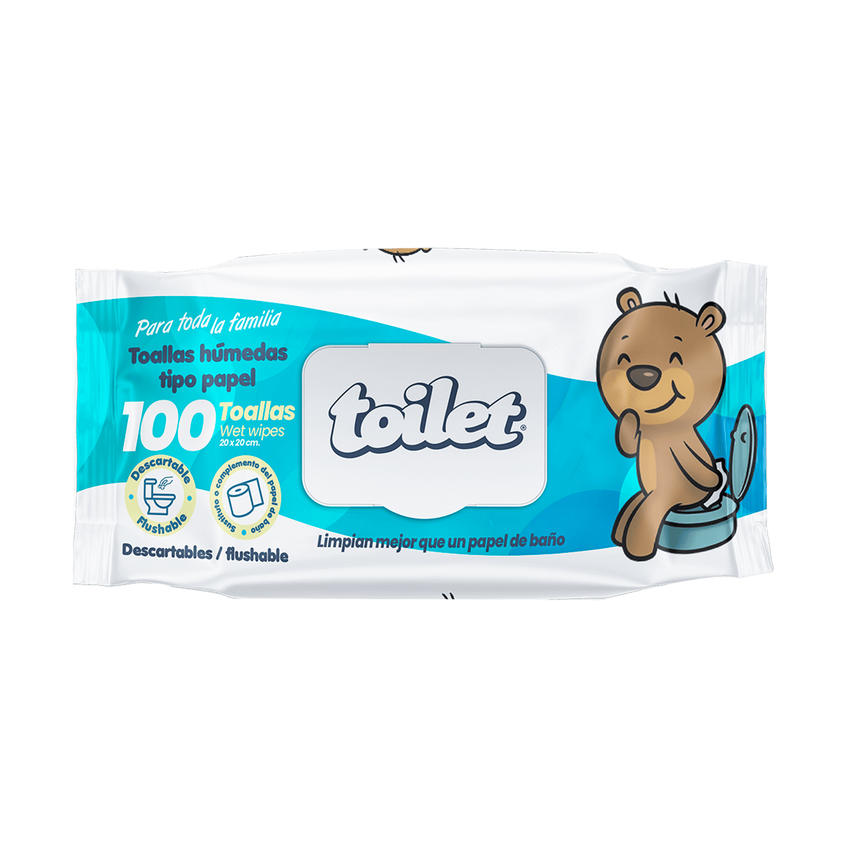 Toallas Húmedas Tipo Papel Descartables toilet 100 Uds 