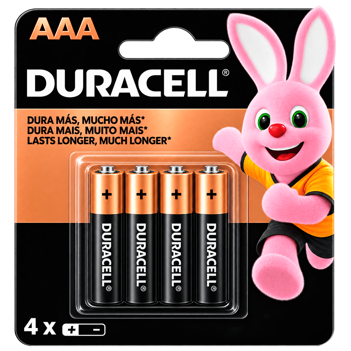 Pila Alcalina AAA Duracell MN2400 (Paquete de 4 Uds)