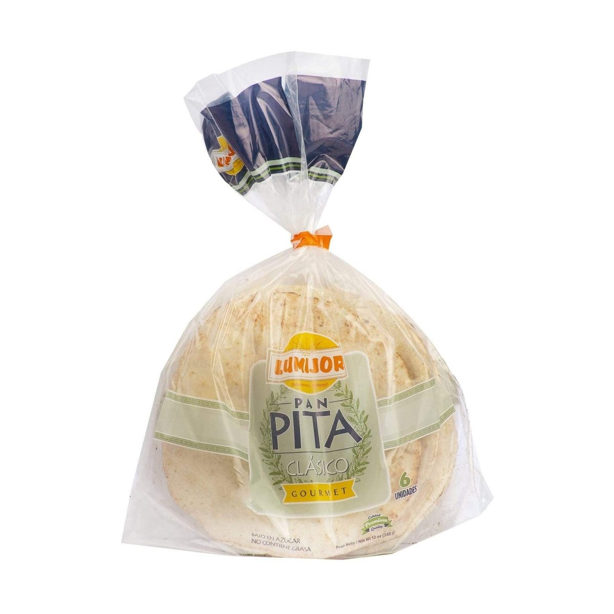 Pan Pita Clásico Lumijor 340 g – 6 Unidades