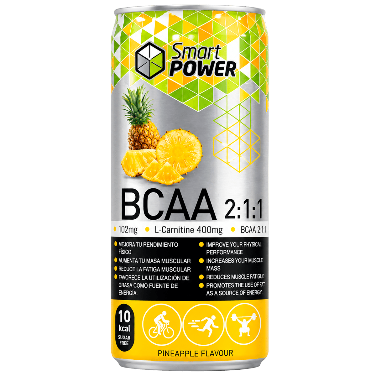 Bebida con BCAA Smart Power Sabor Piña 330 mL