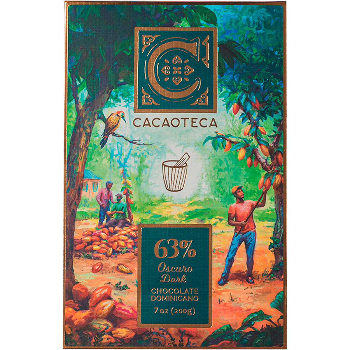 Chocolate Oscuro Dominicano Cacaoteca 63% Cacao 7 oz 
