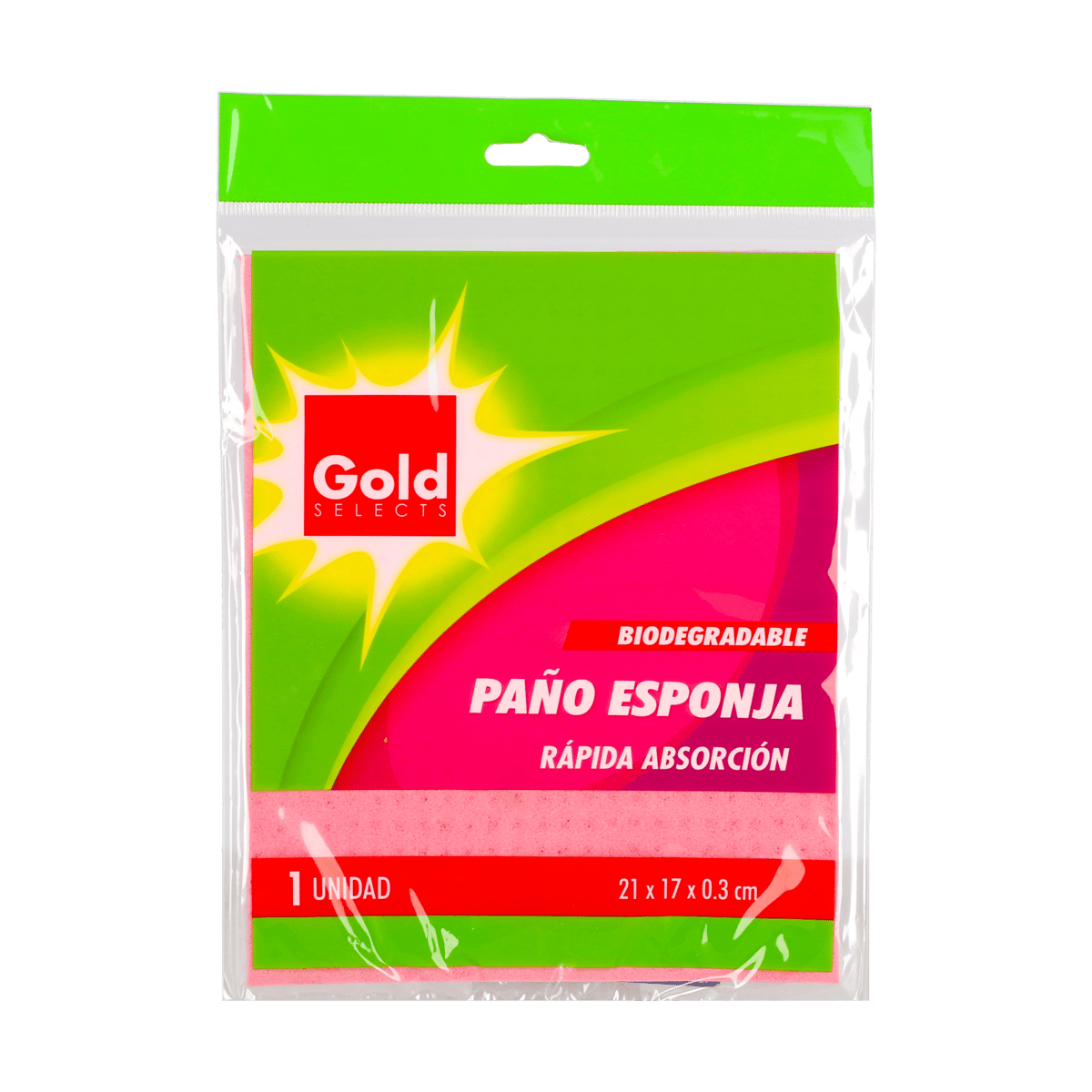 Paño Esponja Gold de Rápida Absorción 21x17 x 0.3 cm 