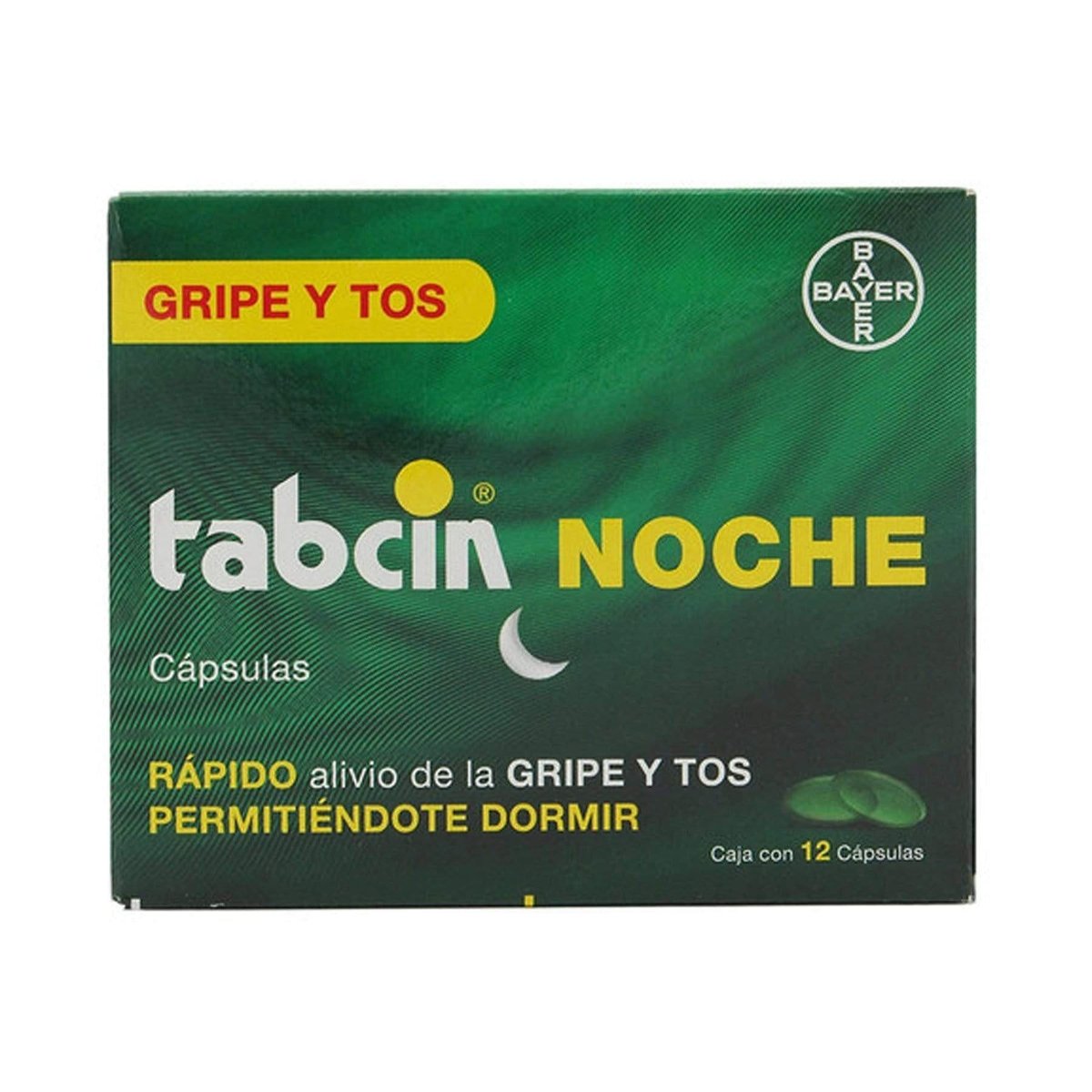 Antigripal Tabcin Noche Gripe y Tos Liqui-Gel 12 Capsulas